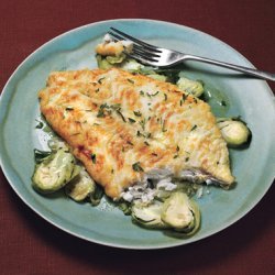 Petrale Sole with Lemon-Shallot Brussels Sprouts recipe
