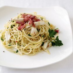 Spaghettini with Crab and Spicy Lemon Sauce recipe