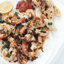 Mixed Seafood Grill with Paprika-Lemon Dressing recipe