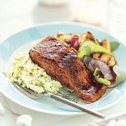 Fennel- and Dill-Rubbed Grilled Salmon recipe
