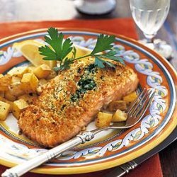Baked Salmon Stuffed with Mascarpone Spinach recipe
