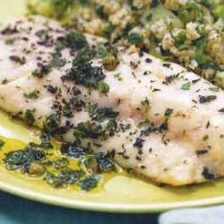 Herb-Roasted Sea Bass with Salsa Verde recipe