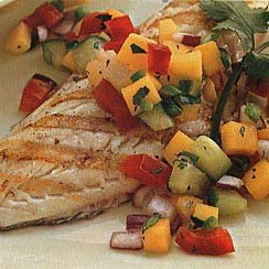 Grilled Sea Bass with Tropical Salsa recipe