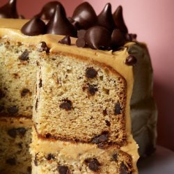 Banana-Chocolate Chip Cake with Peanut Butter Frosting recipe