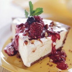 Five-Minute Vanilla Ice Cream Pie with Warm Berry Compote recipe