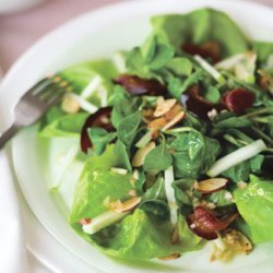 Mâche and Green Apple Salad with Pancetta and Almonds recipe