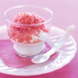 Strawberry Granita with Whipped Cream recipe