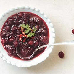Pineapple Cranberry Sauce with Chiles and Cilantro recipe