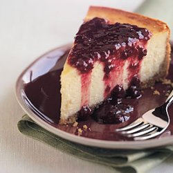 Orange Blossom Cheesecake with Raspberry and Pomegranate Sauce recipe
