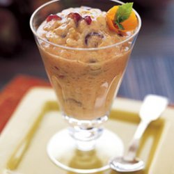 Rice Pudding with Persimmons and Dried Cranberries recipe
