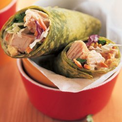 Turkey Wraps with Curry-Chutney Mayonnaise and Peanuts recipe