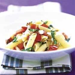 Pasta with Basil, Tomatoes, and Feta recipe