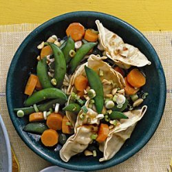 Pot Sticker Salad with Snap Peas recipe
