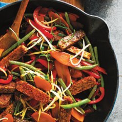 Tempeh and Green Bean Stir-Fry with Peanut Sauce recipe