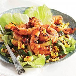 BBQ Shrimp, Corn, and Zucchini Salad recipe