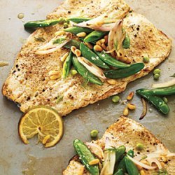 Rainbow Trout with Seared Sugar Snaps recipe