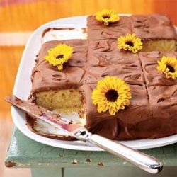 Yellow Sheet Cake with Chocolate Frosting recipe