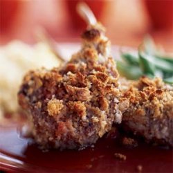 Lamb with Garam Masala Crumbs and Curried Mint Sauce recipe