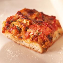 Pizza with Sweet Peppers and Mozzarella recipe