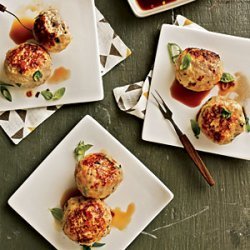 Basil Chicken Meatballs with Ponzu Sauce recipe