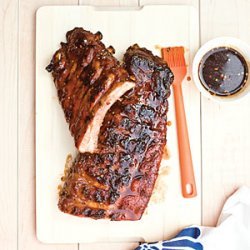 Grilled Baby Back Ribs with Sticky Brown Sugar Glaze recipe