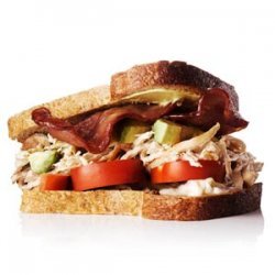 Chicken, Avocado, and Turkey-Bacon Sandwich recipe