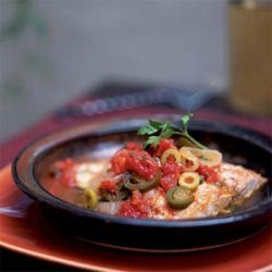 Filetes de Pescado a la Veracruzana (Fish Fillets Braised with Tomatoes, Capers, Olives, and Herbs) recipe