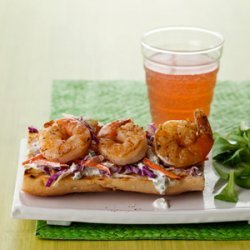 Shrimp Tartines with Slaw recipe