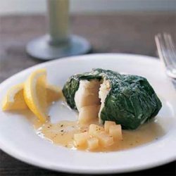 Halibut Wrapped in Greens recipe