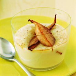 Vanilla Pudding with Sauteed Pears recipe