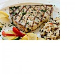 Grilled Herb-Crusted Swordfish with Lemon Butter recipe