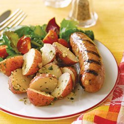 Sausages with Warm Potato Salad recipe