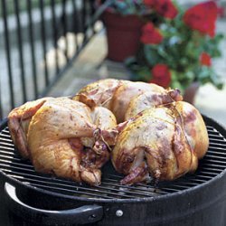 Smoked Lemon-Chipotle Chickens recipe