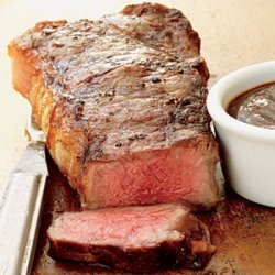 Strip Steaks with Red-Eye Barbecue Sauce recipe