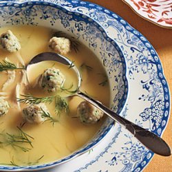 Lemon Chicken Soup with Dumplings recipe
