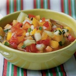 Chunky Tomato-Fruit Gazpacho recipe