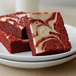 Red Velvet-Peppermint Swirl Brownies recipe