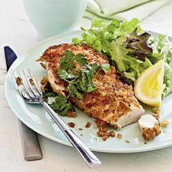 Crispy Chicken with Lemon, Parsley, and Extra Virgin Olive Oil recipe