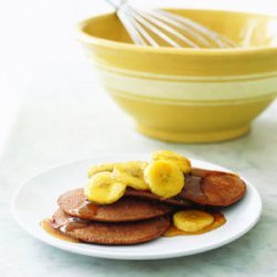 Chocolaty Pancakes with Sauteed Bananas recipe
