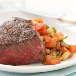 Steaks with Tuscan-Style Cannellini Salad recipe