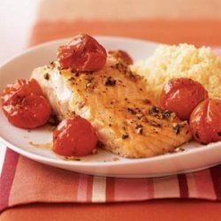 Salmon with Roasted Cherry Tomatoes recipe