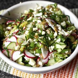 chopped salad with feta, lime and mint (smittenkitchen.com) recipe