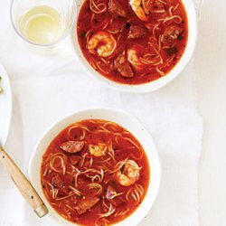 Chorizo and Shrimp with Toasted Pasta recipe