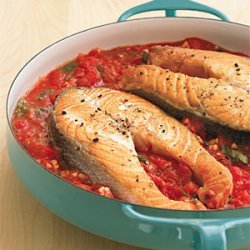 Pan-Roasted Salmon and Tomatoes recipe