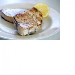 Pan Seared Roasted Garlic Swordfish Steaks recipe