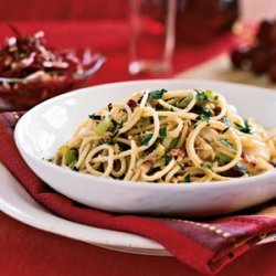 Spaghetti Carbonara with Leeks and Pancetta recipe