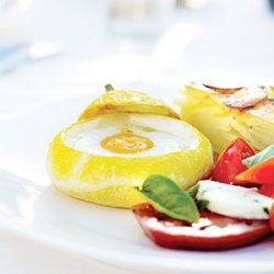 Pattypan Squash with Eggs recipe