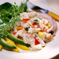Caribbean Crabmeat Salad With Creamy Gingered Dressing recipe