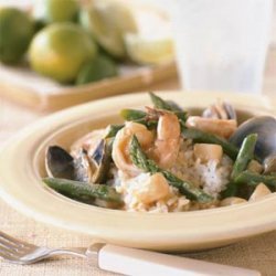 Seafood in Red Curry with Sticky Rice recipe