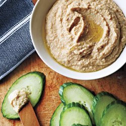 Peanut Butter Hummus with Cucumber Dippers recipe